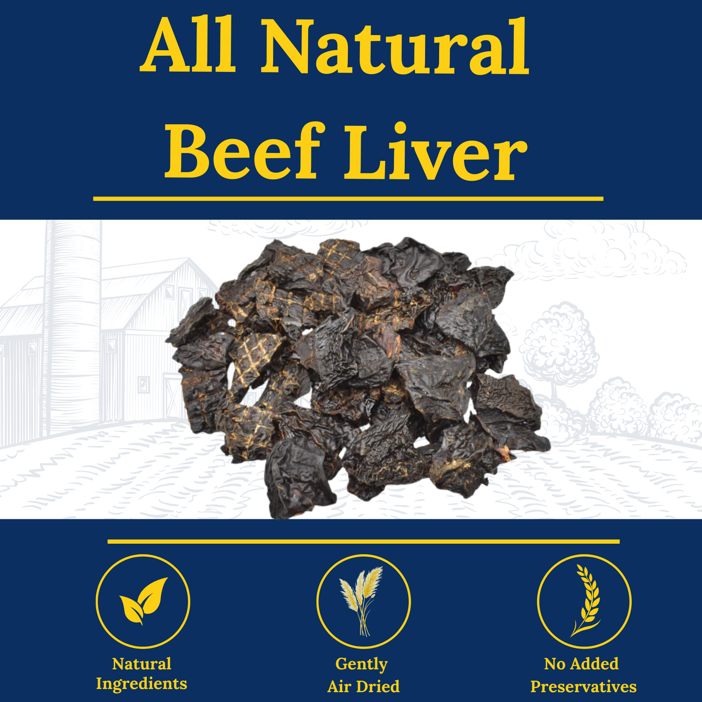Air-Dried Beef Liver – Natural Nutrient-Rich Dog Treats