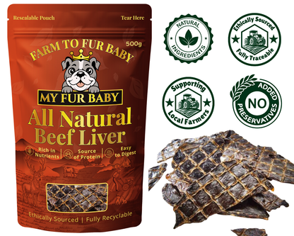 Air-Dried Beef Liver – Natural Nutrient-Rich Dog Treats