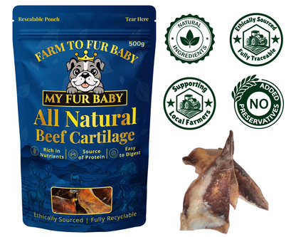Natural Beef Cartilage (Moon Bone) for Dogs