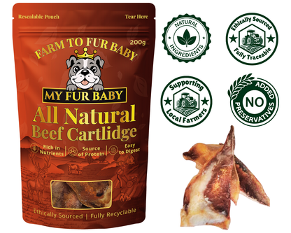 Natural Beef Cartilage (Moon Bone) for Dogs