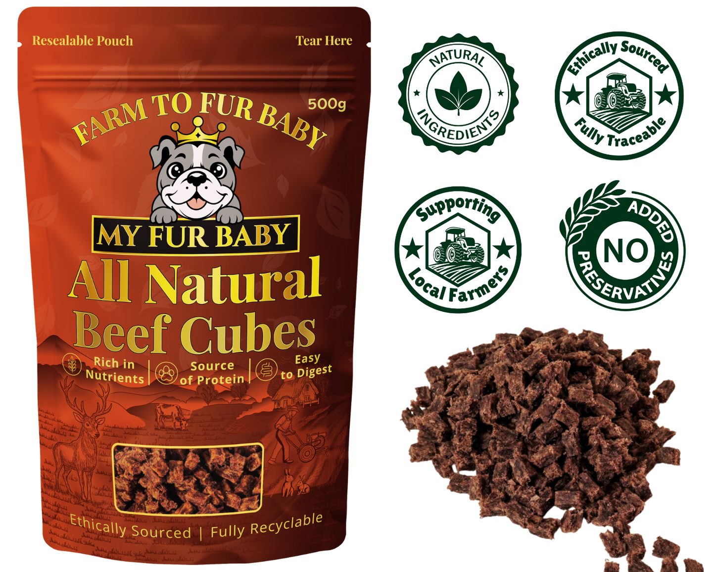Natural Beef Training Treats for Dogs