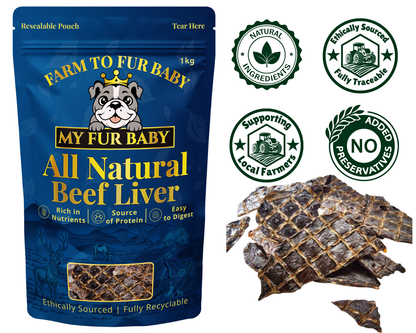 Air-Dried Beef Liver – Natural Nutrient-Rich Dog Treats