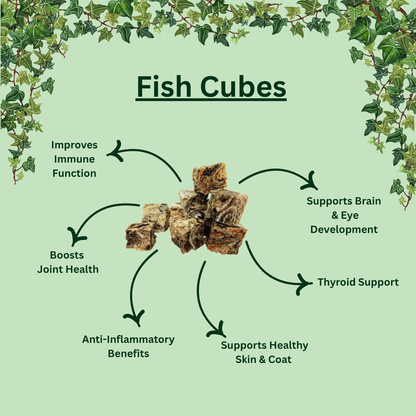 Natural Air-Dried Fish Cubes for Dogs
