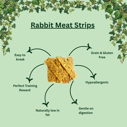 Natural Rabbit Meat Strips for Dogs