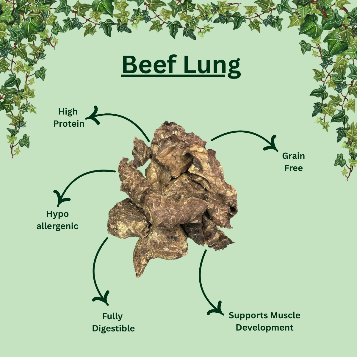 Air-Dried Beef Lung Dog Treats