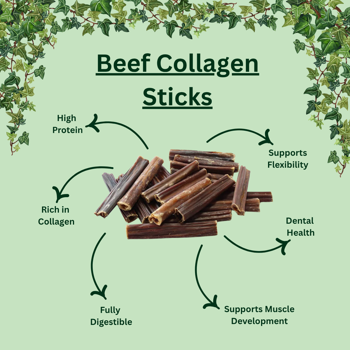Beef Collagen Sticks – Natural Beef Gullet