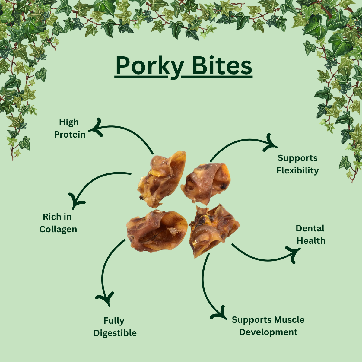 Porky Bites – Natural Inner Pig Ear Chews for Dogs