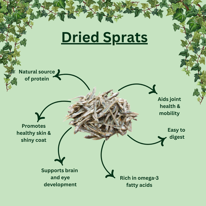 Whole Air-Dried Sprats – Natural Fish Treat for Dogs