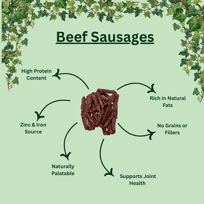 Natural Air-Dried Beef Sausages for Dogs