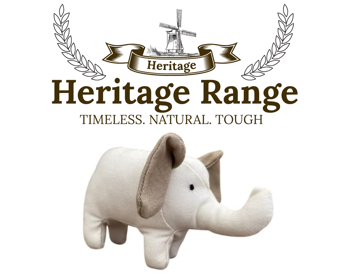 Heritage Natural Canvas Elephant Toy