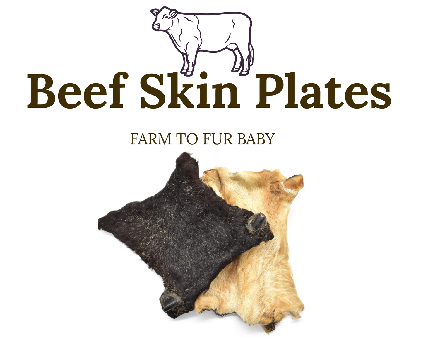 Cut Hairy Cow Skin Plates – Natural Long-Lasting Chews for Dogs