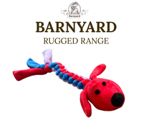 Rusty the Farm Hound 40 cm Plush & Rope Squeaky Dog Toy