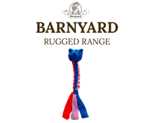 Bluebell the Barn Cat 40 cm Plush & Rope Squeaky Dog Toy