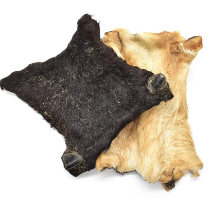 Cut Hairy Cow Skin Plates – Natural Long-Lasting Chews for Dogs