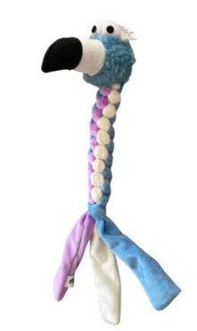 Betty the Barn Bird 40 cm 3-Tone Plush & Rope Squeaky Dog Toy