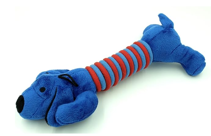 Cooper & Barney the Barnyard Dogs 30 cm Longbellies Plush & Rope Squeaky Dog Toy