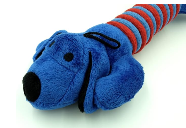 Cooper & Barney the Barnyard Dogs 30 cm Longbellies Plush & Rope Squeaky Dog Toy
