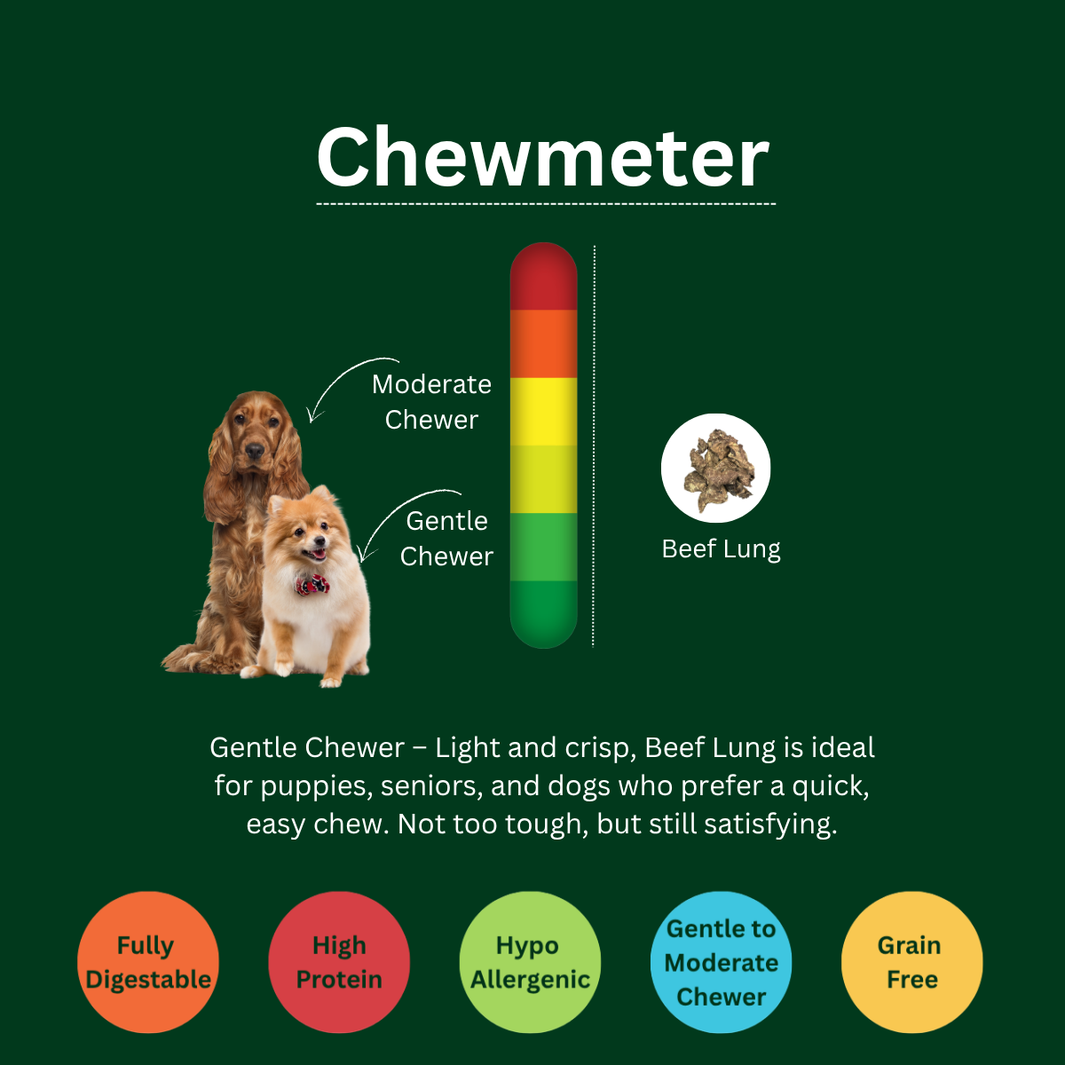 Air-Dried Beef Lung Dog Treats