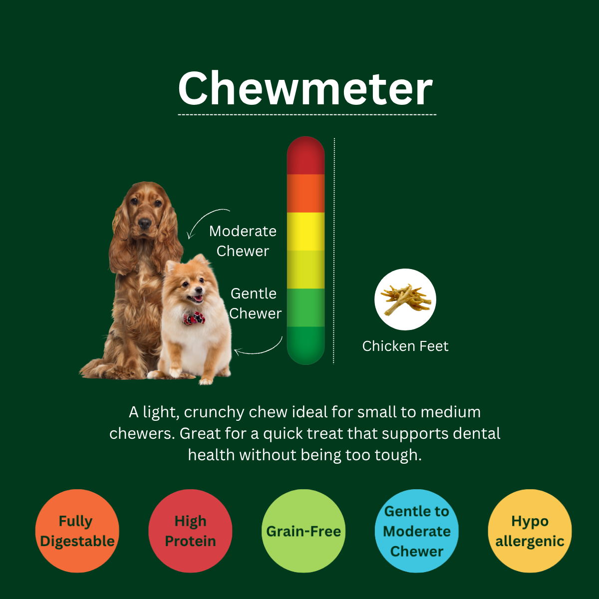 Air-Dried Chicken Feet – Natural Crunchy Chews for Dogs