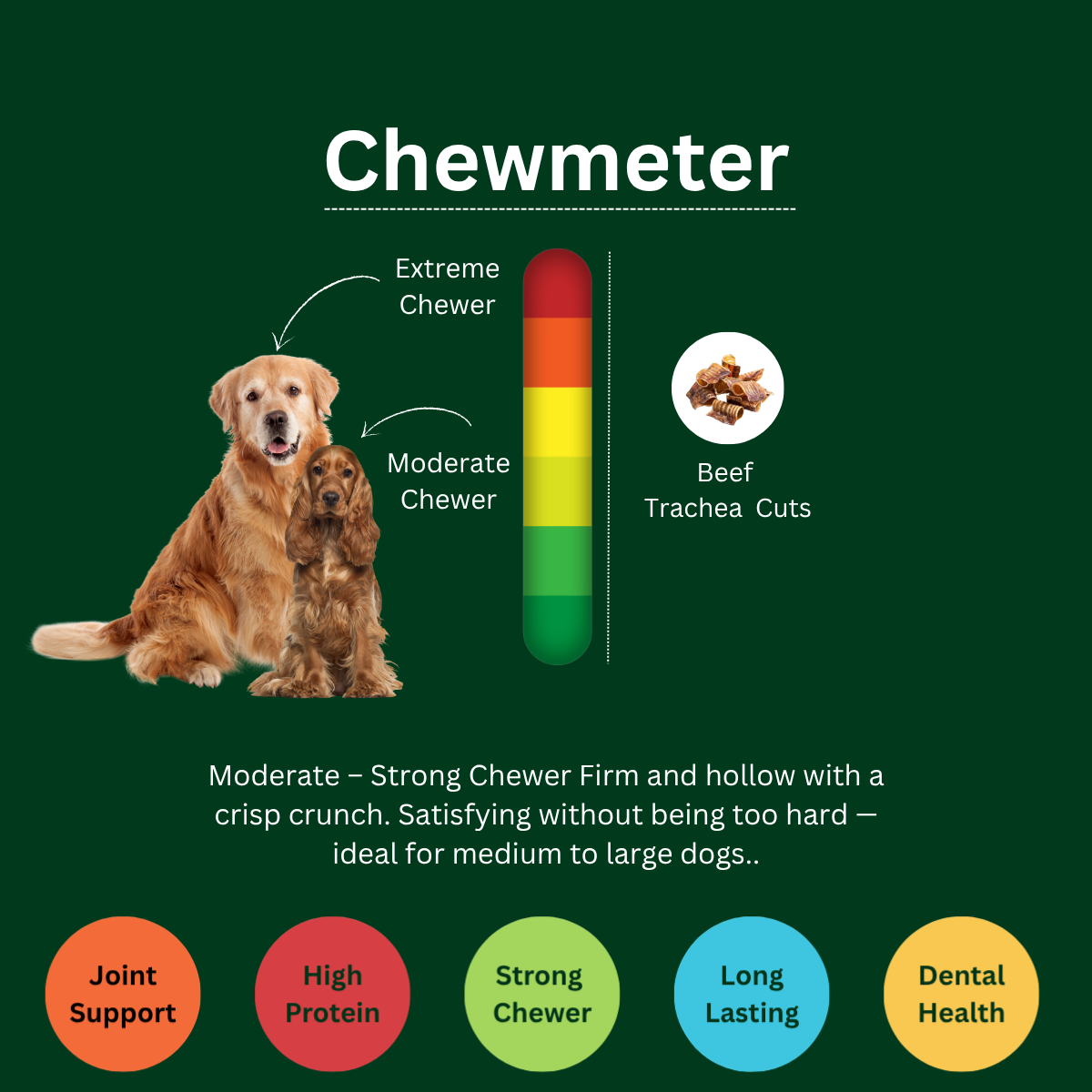 Beef Trachea Cuts – Natural Joint-Support Chews for Dogs