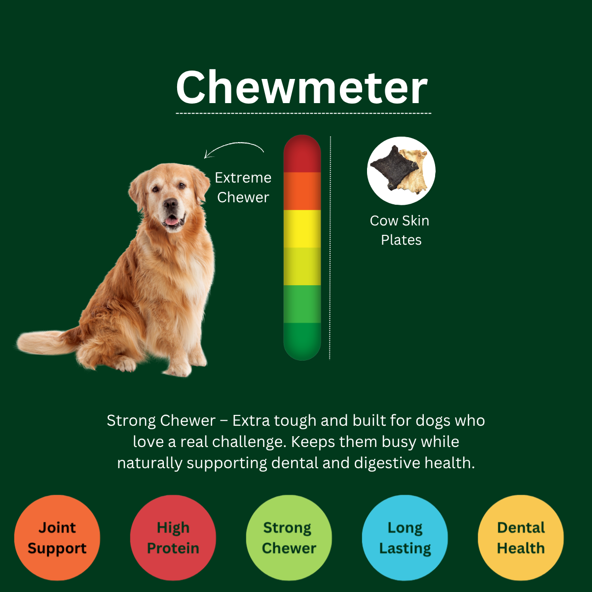 Cut Hairy Cow Skin Plates – Natural Long-Lasting Chews for Dogs