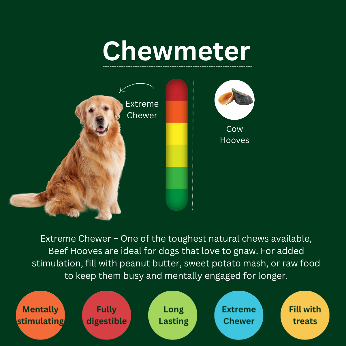 Natural Beef Hooves – Long-Lasting Chews for Strong Dogs