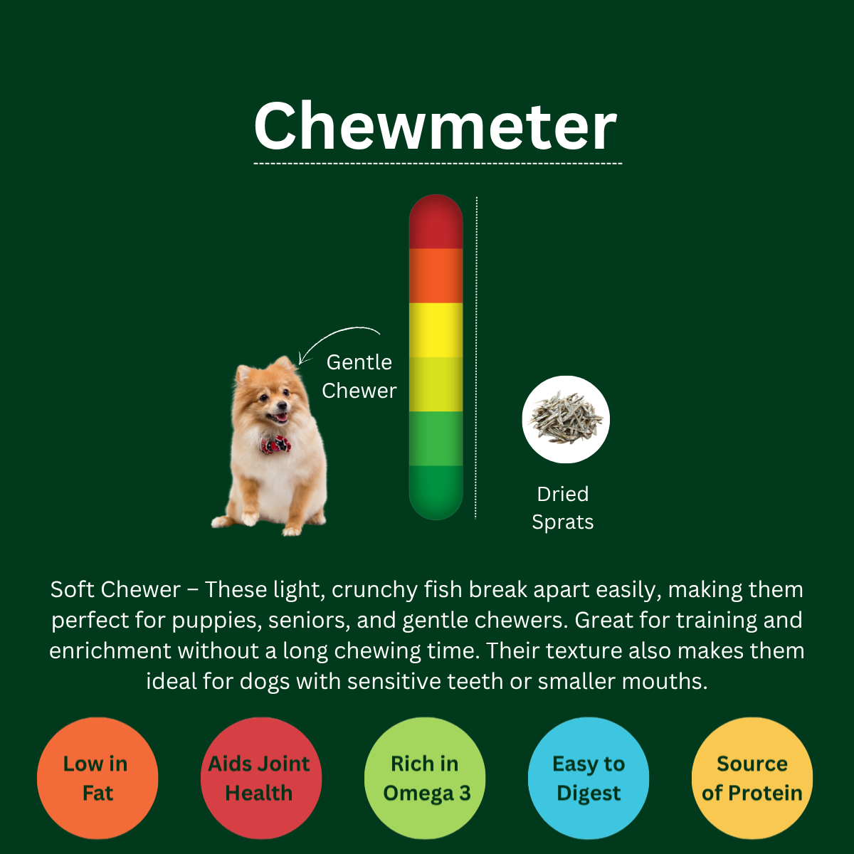 Whole Air-Dried Sprats – Natural Fish Treat for Dogs